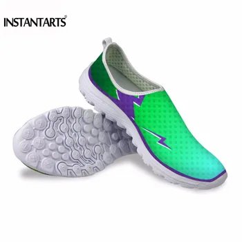 

INSTANTARTS 2018 Summer Men Casual Shoes Fashion Men Mesh Slip on Sneaker Shoes Super-light Breathable Flats Beach Shoes Male