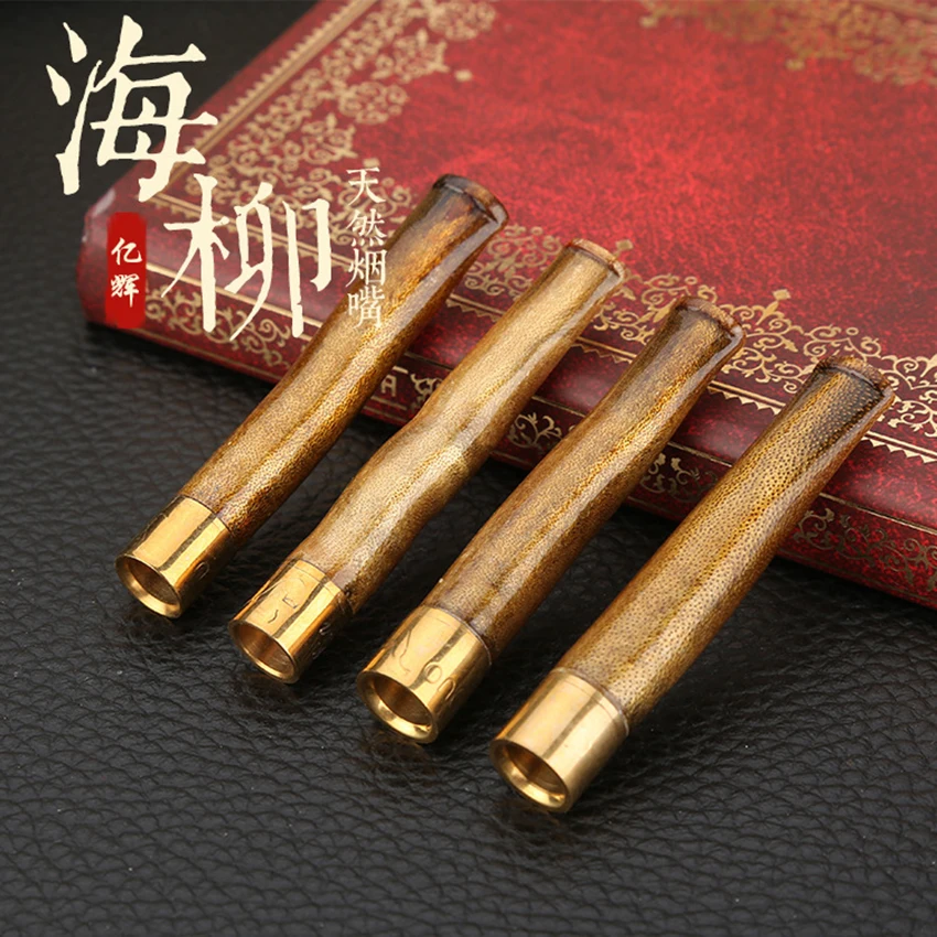 

YIHUI Willow Cigarette Holder Handmade Corn Cob Pipe Kit Double Loop Filter Smoking Tool for Men