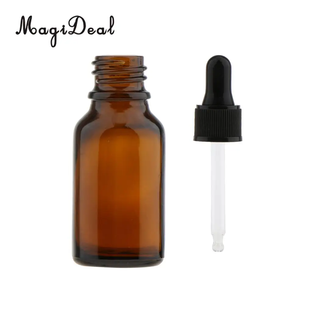 Handmade Wood Essential Oils Display Rack 12 Holes Stand Holder with 6 Refillable Empty Amber Glass Bottles Containers