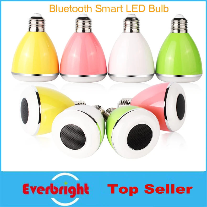 

10 pcs/lot New Wireless bluetooth 9W LED Audio Speaker bulb E27 RGBW music playing & Lighting Smart Colorful Bubble Ball Lamp