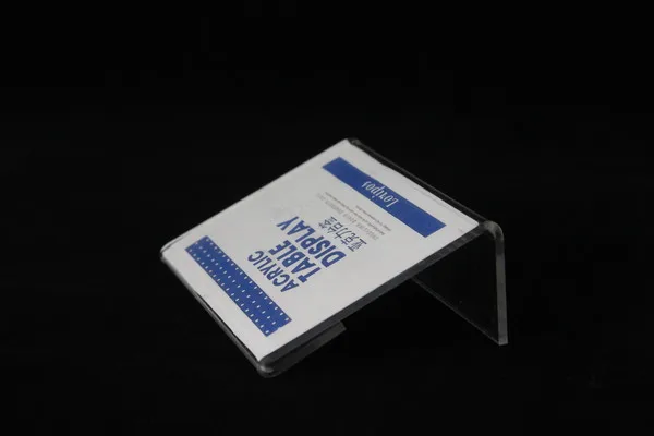 85X55 мм L форма билета карты акриловая подставка на витрину многоразовый Настольный дисплей er Бумага Имя пластины знак держатель стенд