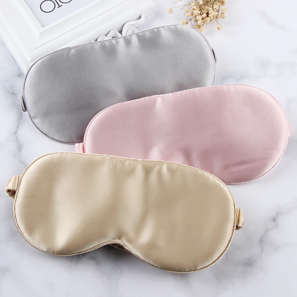 

5 Colors Natural Silk Double-Side Shading Eyeshade Sleeping Eye Mask Soft Cover Eyepatch Blindfolds Health Sleep Shield Light