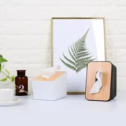 Съемный деревянная коробка для ткани дома ванная комната автомобиля контейнер для бумажных платков полотенца салфетка журнала коробка
