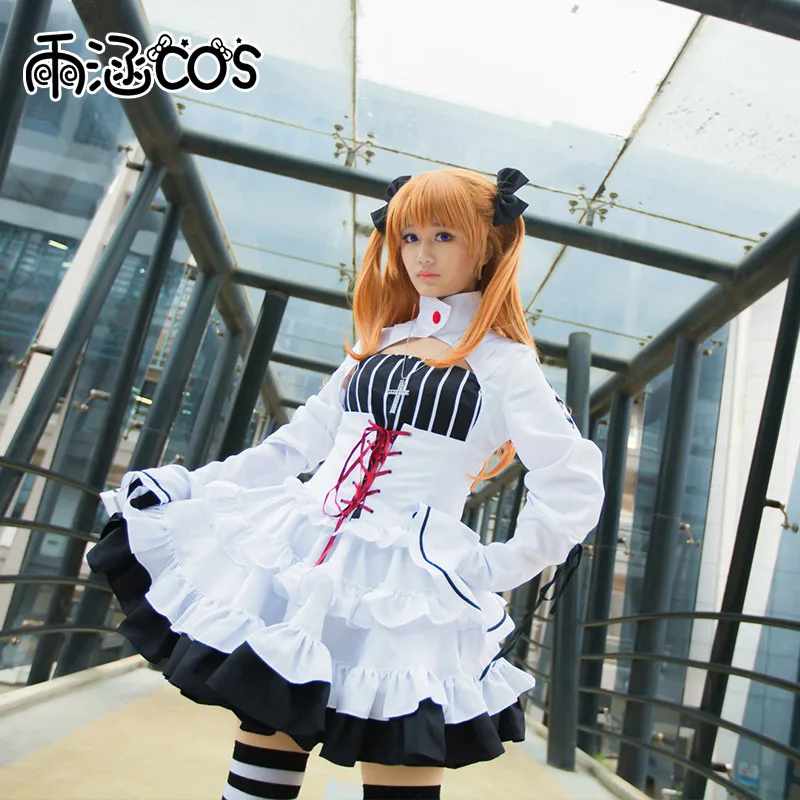 

2018 Новый Аниме EVA Soryu Asuka Langley Lolita белое платье Косплей Костюм