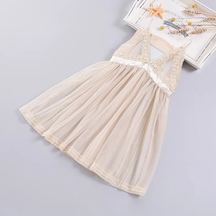 

1 lot 5pcs Wholesale Lace Girls Dress Summer Cotton Sleeves Kids Girl Clothes
