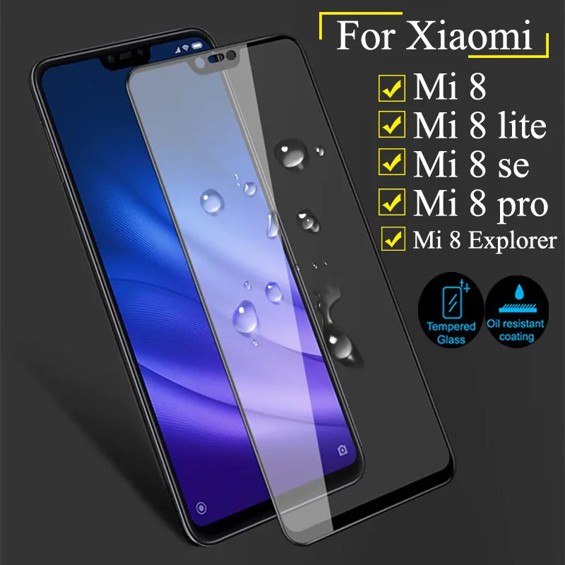 Защитное стекло для xiaomi mi 8 lite se pro explorer glas ksiomi mi8 mi8lite xiaomei xiomi закаленное защитное