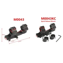 Тактическое сверхмощное двойное кольцо 25,4 мм 1 дюйм/30 мм быстросъемное консольное Крепление Weaver Forward Reach Scope крепление QD Cam замки