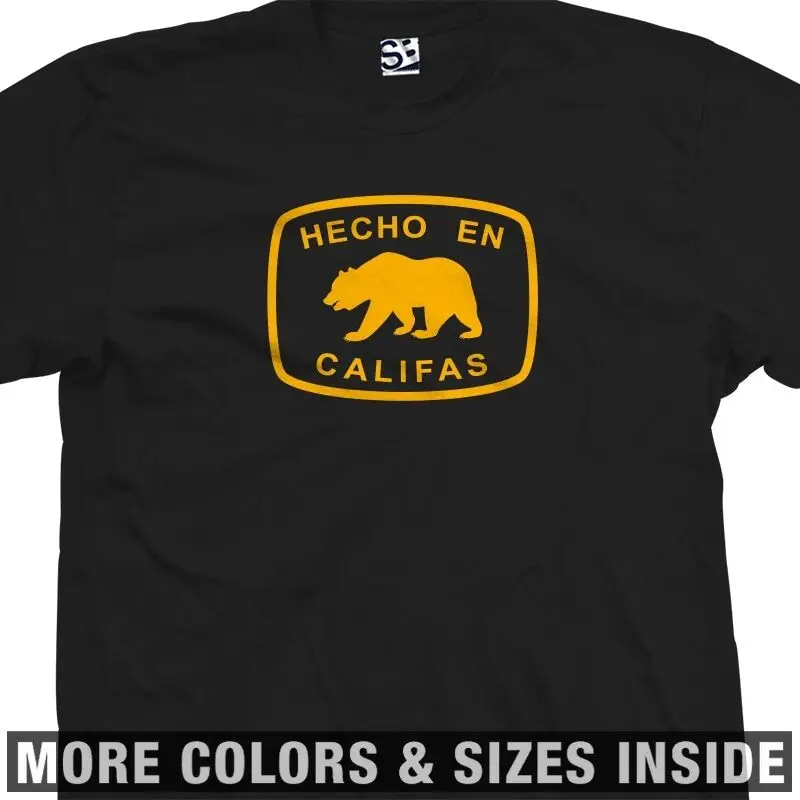 Hecho en Califas BEAR Футболка-Сделано в провинции Cali califoria флаг всех цветов | Мужская