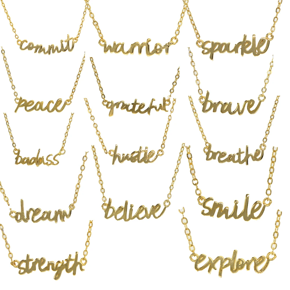 

Customized Fashion Gold color Name Necklace Personalized Letter Gold Choker Pendant Nameplate Gift