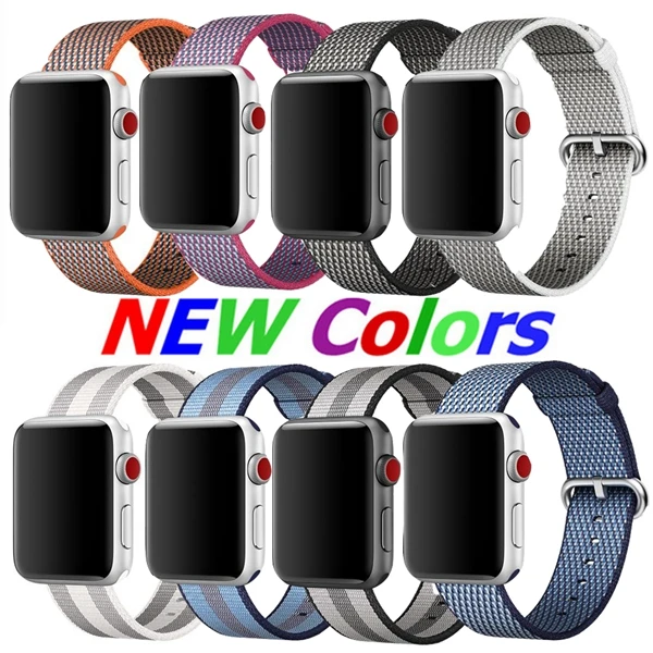 Тканый нейлоновый ремешок для часов iWatch Apple Watch спортивный браслет и тканевый 38 мм