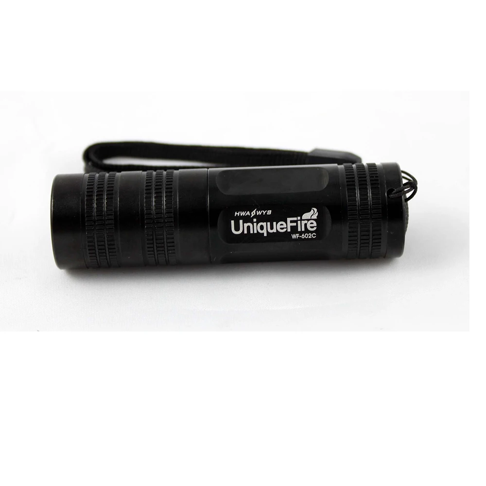 UniqueFire WF 602C УФ 365 370NM ультрафиолетовый фонарик 1 Режим нерегулируемый фонарь для
