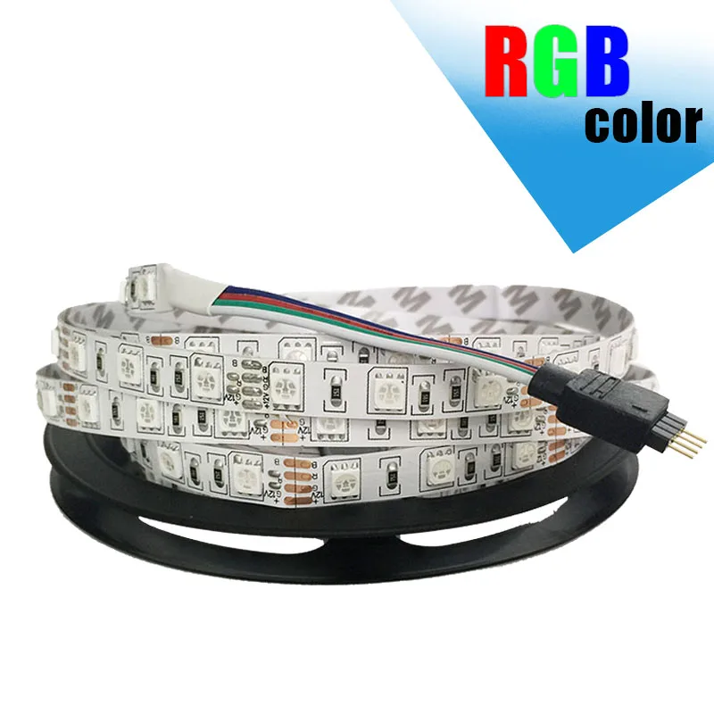 5 м/roll SMD 5050 не водонепроницаемый Светодиодные ленты свет DC12V 60leds/м в помещении