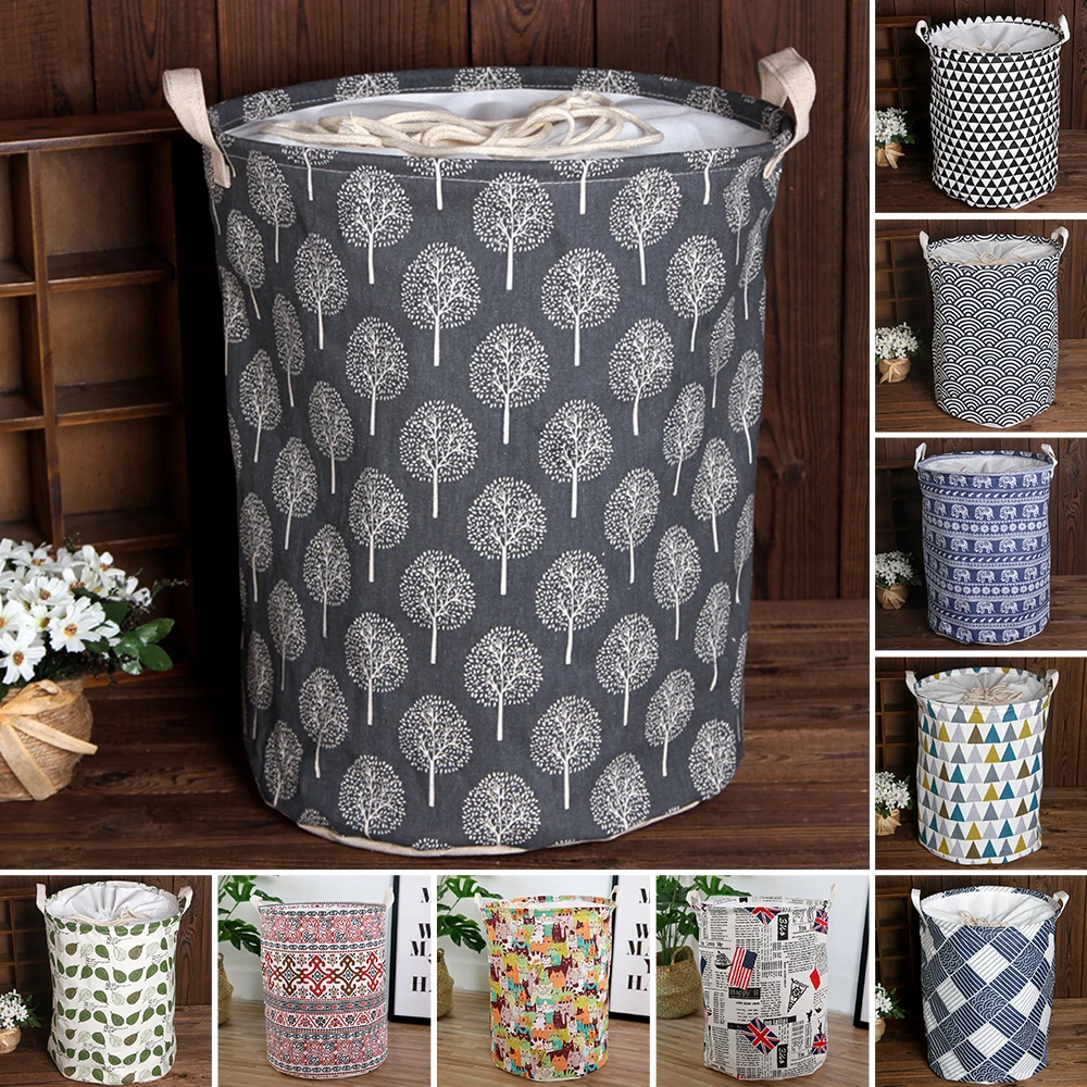 للماء للطي كبيرة الطفل القذرة سلة تخزين ملابس المنظم الحمام القطن الكتان سلال مربع للعب الملابس