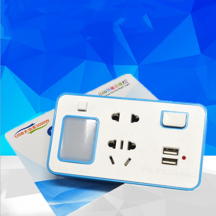 

Home TraveI Electrical Outlet AU Plug Adapter Socket Adaptor With Dual USB With LED lights Energy-Saving Socket