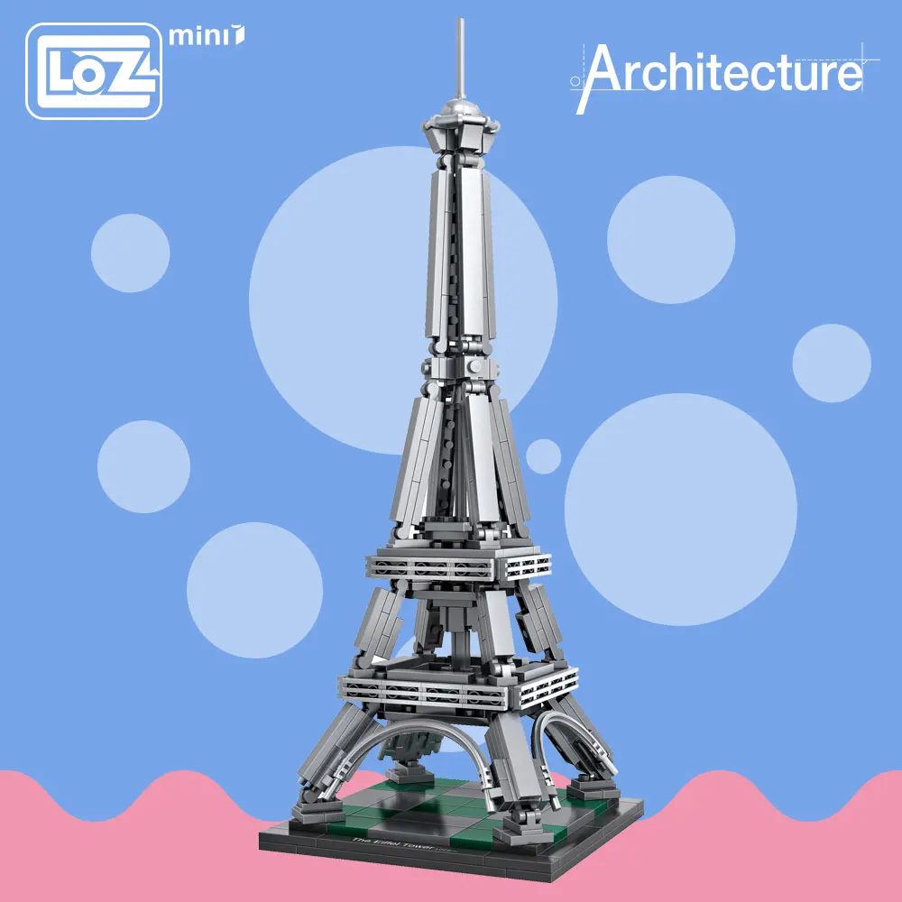 

LOZ Mini Blocks Building City Toys The Eiffel Tower Plastic Assembly Blocks Children Toy Educational DIY Architecture Model 1008