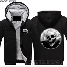 Hot Sales Crazy skeleton Printed Hoodie Hip Hop Sweatshirt Jacket Winter Streetwear Fleece Thicken Hooded Coat Dropshipping