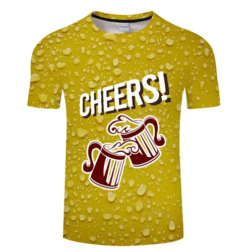 Новинка, 3D футболка, Мужская футболка в стиле хип-хоп с изображением консервированного пива, футболка с коротким рукавом и круглым вырезом, топы для мужчин и женщин, S-6XL - Цвет: TXKH3019