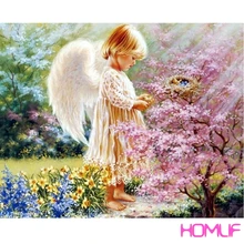 Алмазная картина ангел Птичье гнездо фото на заказ мозаика Алмазная вышивка стежка Алмазная мозаика картина Стразы