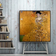 Pintura al óleo abstracta de Gustav Klimt Vintage, famosa pintura al óleo sobre lienzo, pósteres e impresiones artísticos, imagen de pared escandinava para sala de estar