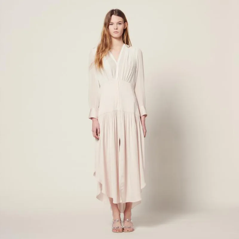 

Women Dress 2019 Spring and Summer New Breathable Chiffon Loose Long Dress