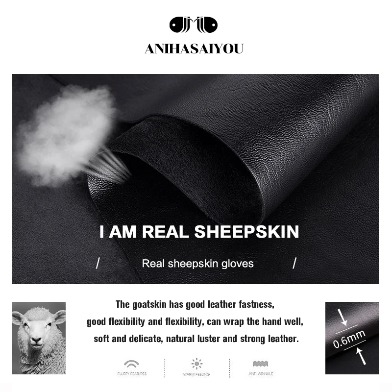 Tanie Klasyczne plisowana skóra rękawiczki damskie kolor prawdziwe skórzane rękawiczki damskie kożuchy oryginalne skórzane zimowe rękawiczki damskie 2081