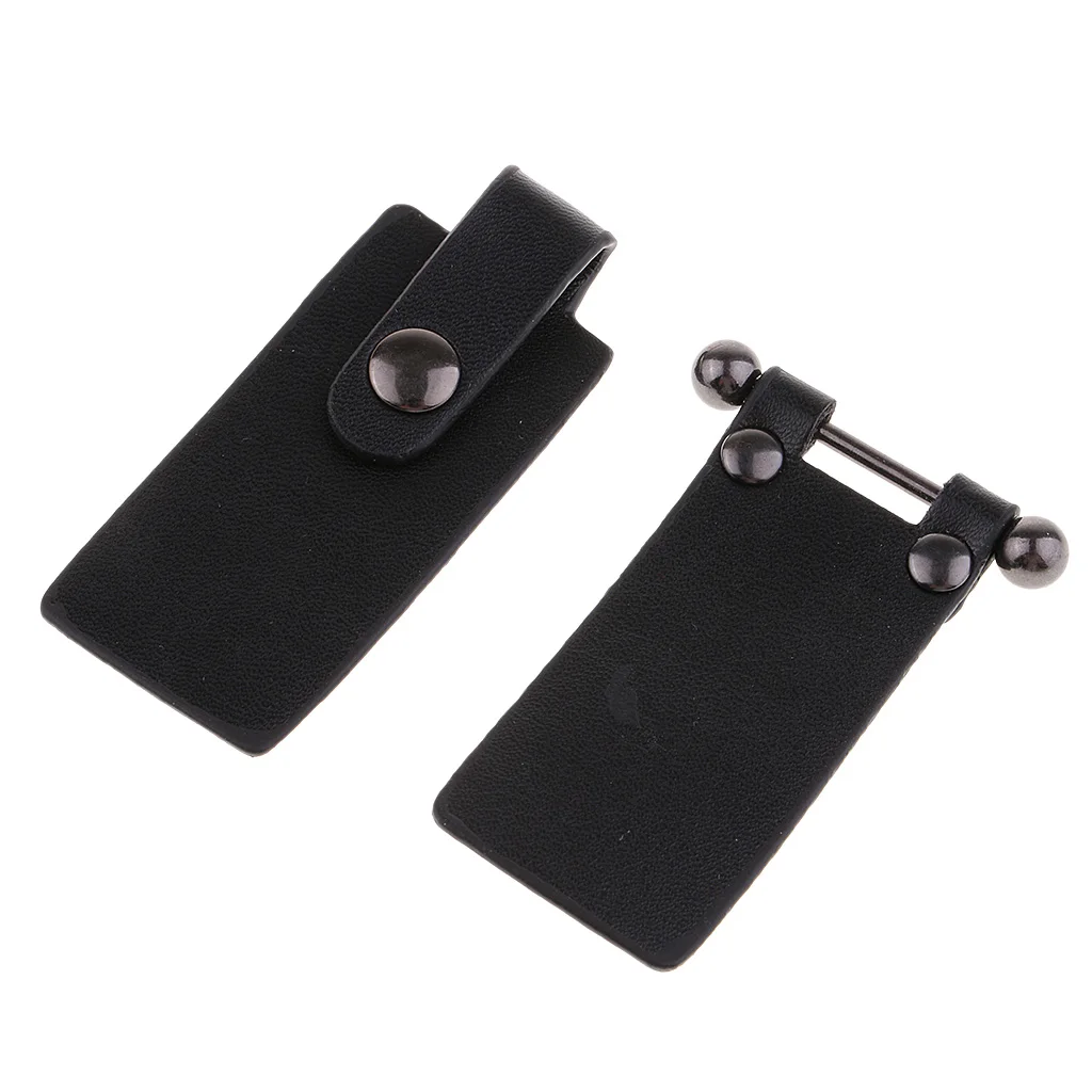 fityle 1 Set Vintage Leather Toggle Buttons for Coat Jacket Duffle Sewing With Snap Buckle