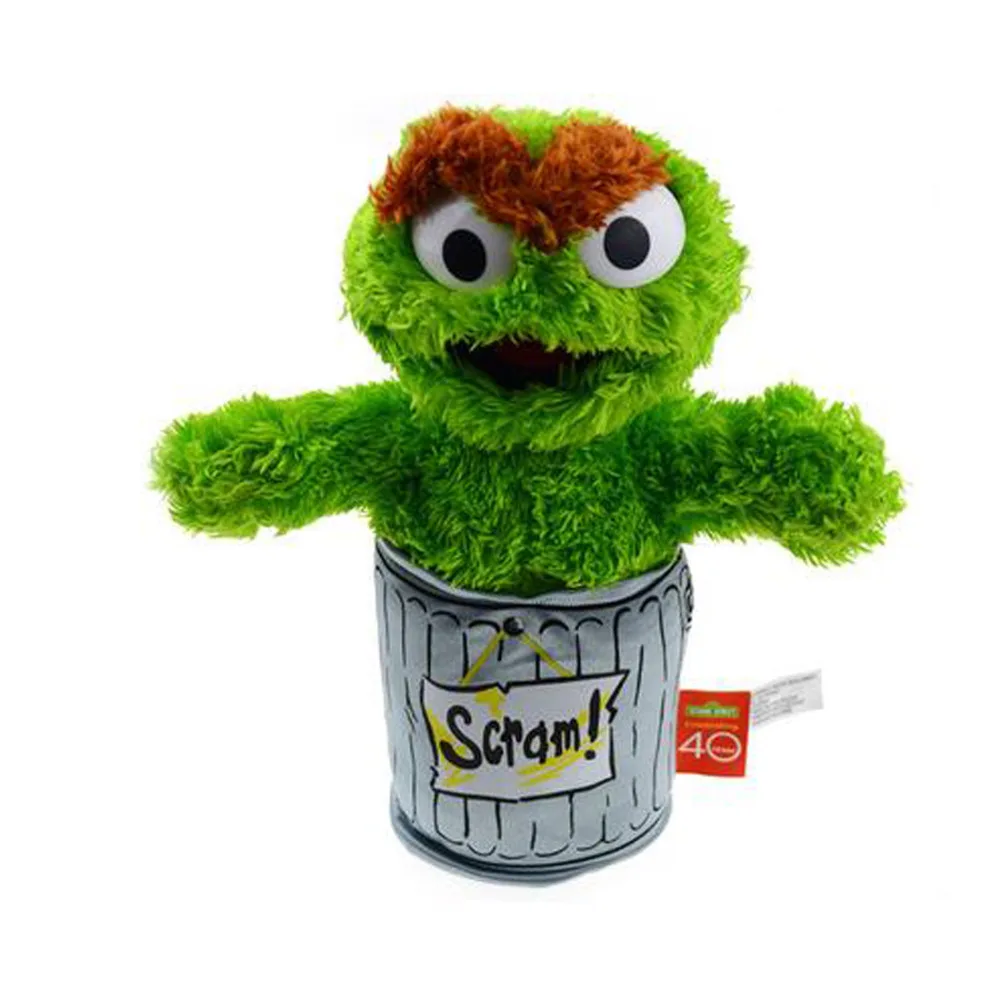 Sesame street Trash can Green Plush Toys Boys and Girls Doll Soft