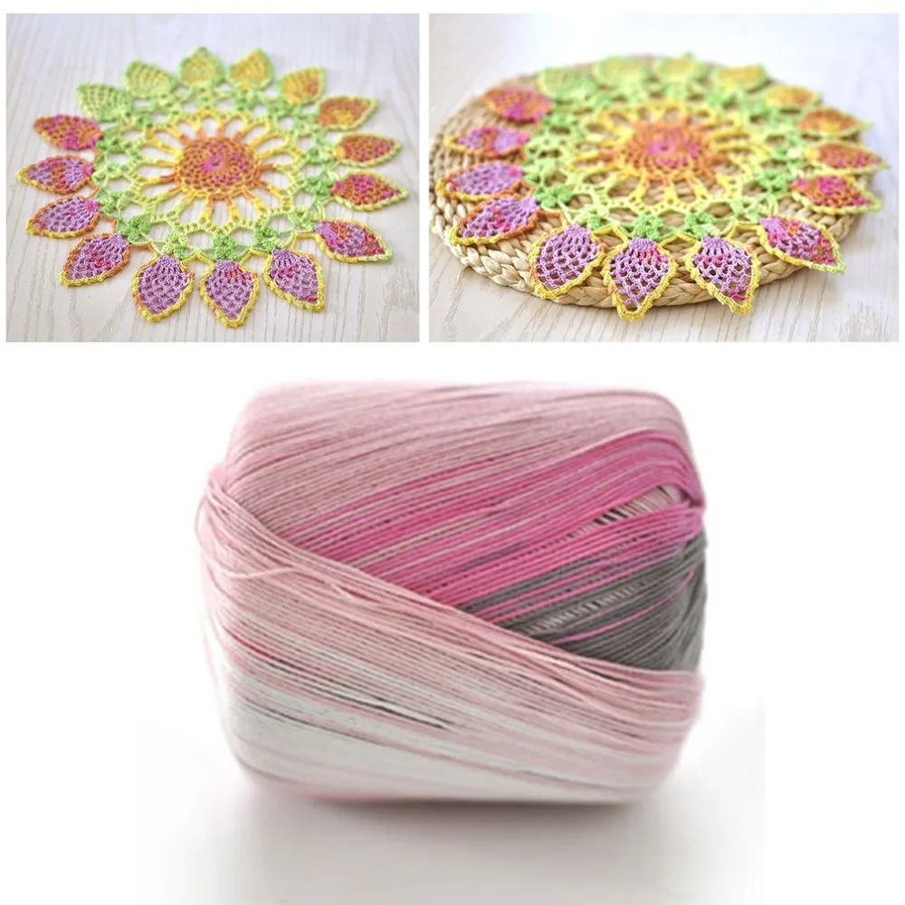 

New arrival Handmade KnittingCrochet Hook Yarn Colorized Lace Thread No.5 Pure Cotton Fine Knitting Wool Soft Smooth Sewing Line