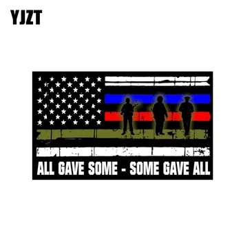 

YJZT 15CM*8.8CM Firefighter All Gave Some Car Sticker PVC Funny Decal 12-0677