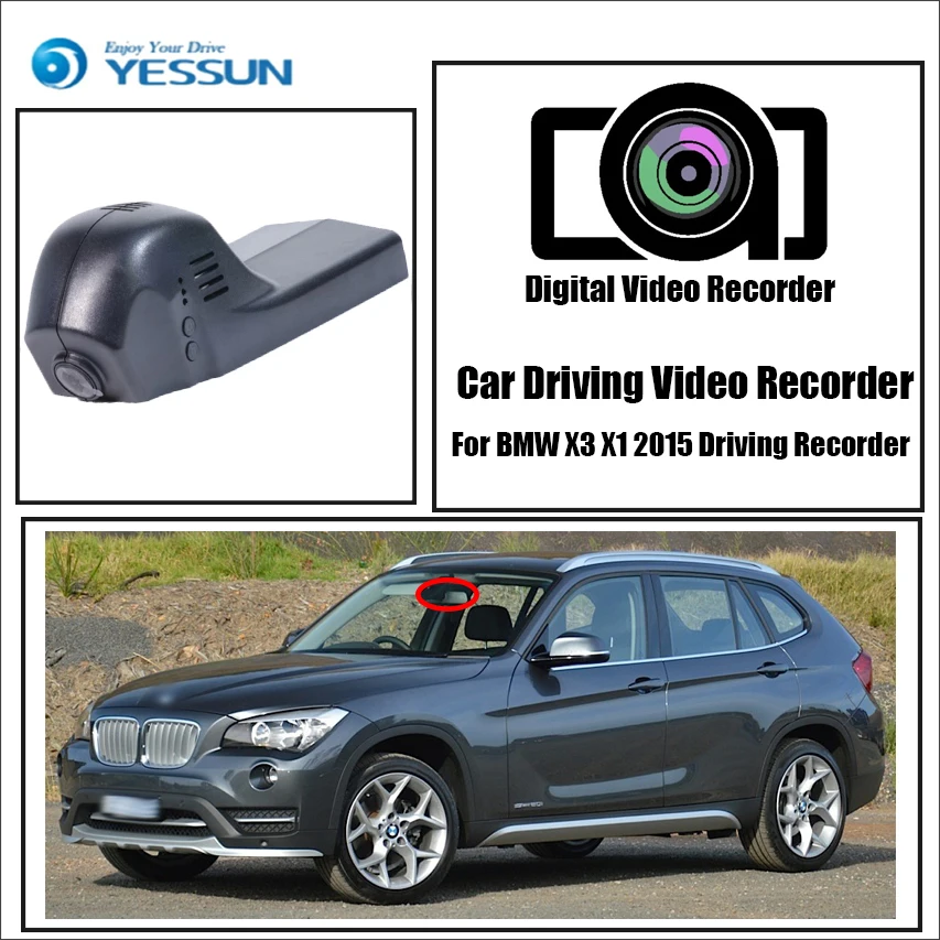 YESSUN для BMW X3 X1 2015 Автомобильный видеорегистратор Мини Wifi камера Full HD 1080P видео