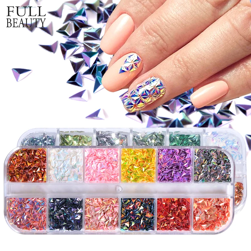 

Full Beauty 1 Set Nail Sequins Chameleon 3D Triangle Rhombus Glitter Nail Art Flakes Paillette Decoration Diamond Manicure CH853