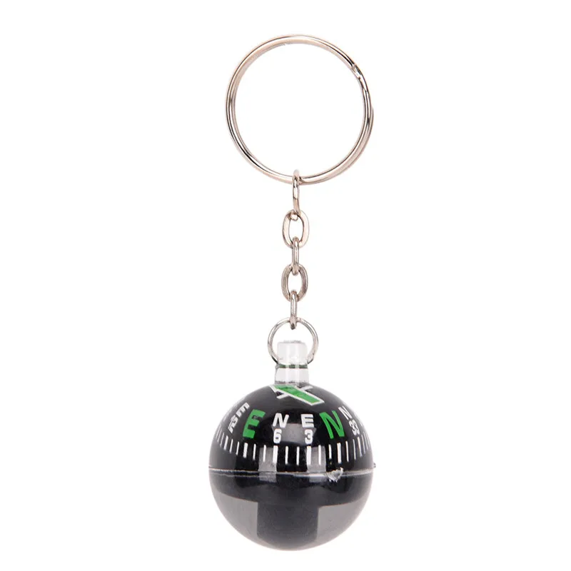 1PC Compass Ball Keychain Liquid Filled Compass Navigator Tourist For