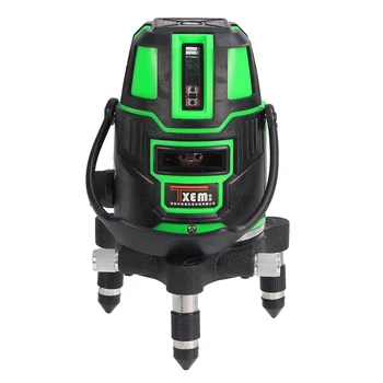 

JIGUOOR Portable 360 degree 3D Rotary Green 5 Line Laser Level Beam Self Leveling Vertical Horizontal Level Measuring Tool