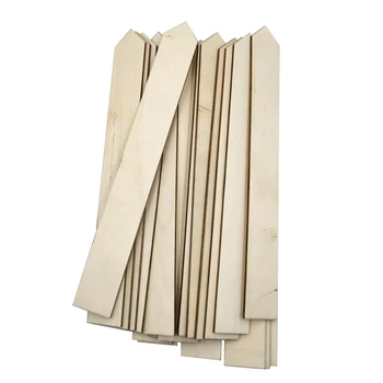 

50pcs Wooden Garden Labels Long Strip Handicrafts Green Decorative Wood Stick Large Plant Labels House Garden Stake Tags