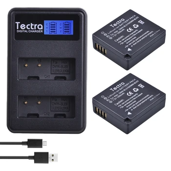

2 PCS DMW-BLG10 BP-DC15 Camera Battery+LCD USB Dual Charger for Panasonic Lumix DMC-GF6 GX7GX80GX85 GX7 Mark II,DMC-LX100 D-Lux