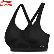 Li-Ning женские спортивные бюстгальтеры для бега, плотно прилегающие, максимальная поддержка, полиэстер, спандекс, нейлоновая подкладка, спортивные топы для фитнеса AUBP016 WBJ192