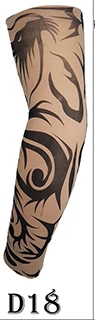 Поддельные татуировки рука рукав прямой унисекс УФ-защита 1 шт. общий открытый временный - Цвет: D18