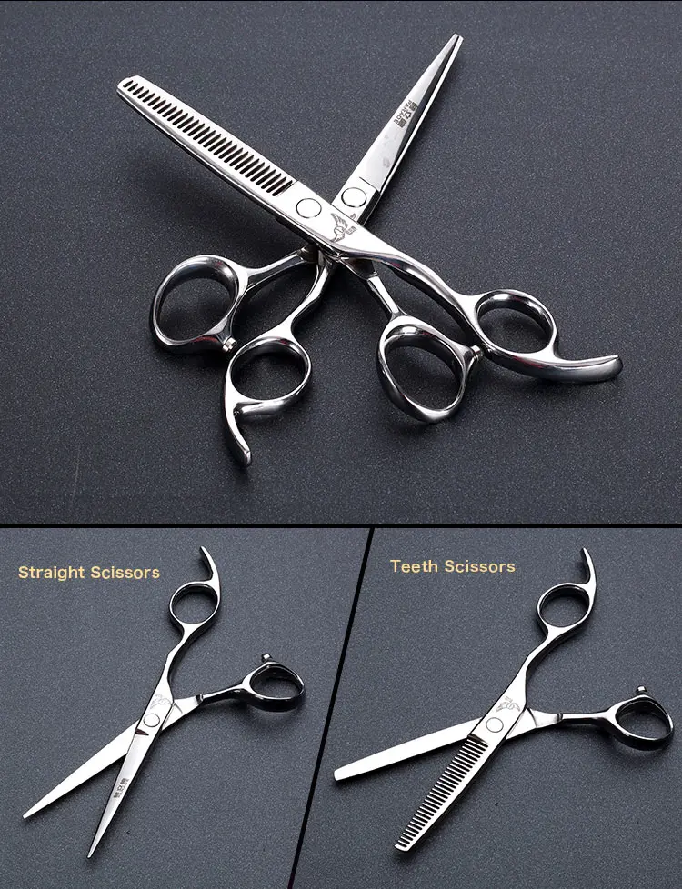 6 дюймов Резка истончение инструмент для укладки волос ножницы нержавеющая сталь салон Парикмахерские ножницы регулярные плоские зубы