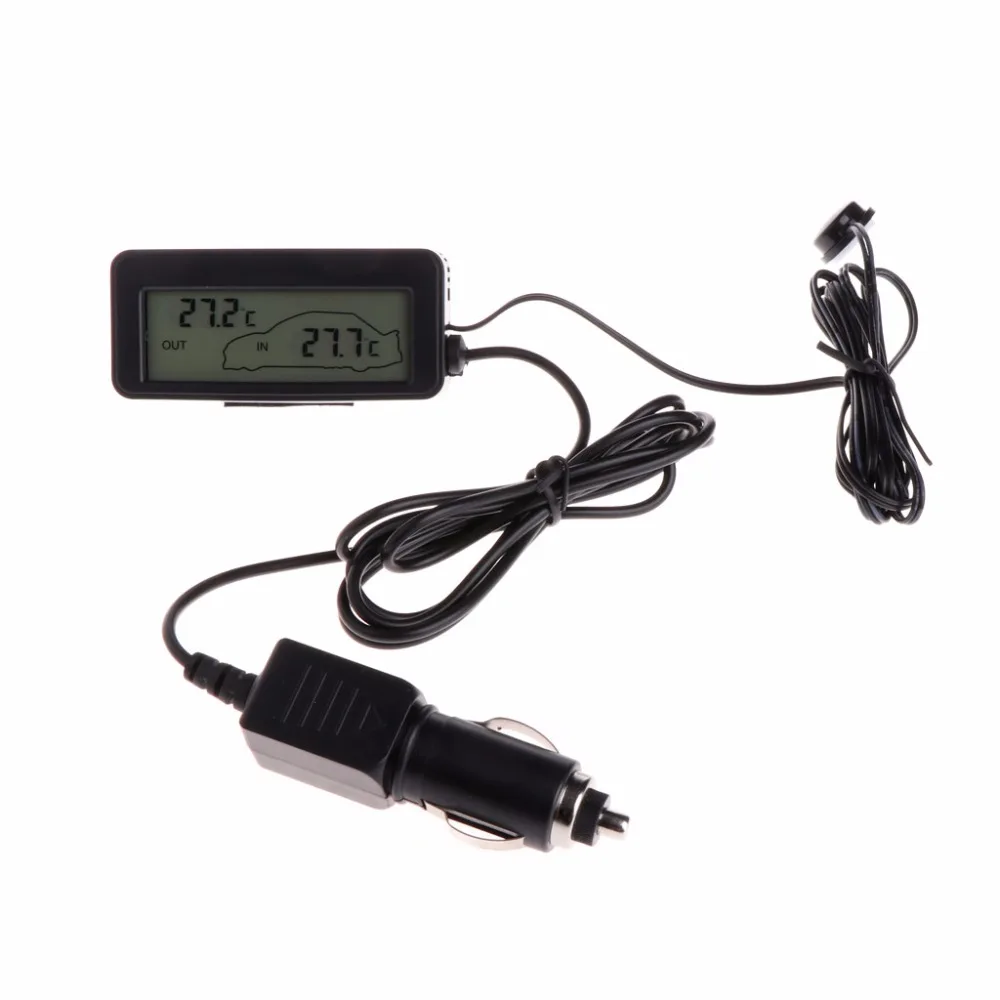 ANENG Mini Digital Car LCD Display Indoor Outdoor Thermometer 12 V