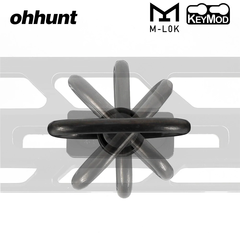 

ohhunt Push Button Quick Detach Sling Adapter Mount For Hunting Tactical Rifle Free Float Keymod M-LOK Handguard Rails