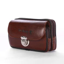 BISI GORO PU heuptas heren многофункциональная Мужская поясная сумка для телефона винтажная на ремне Открытый маленький кошелек износостойкий