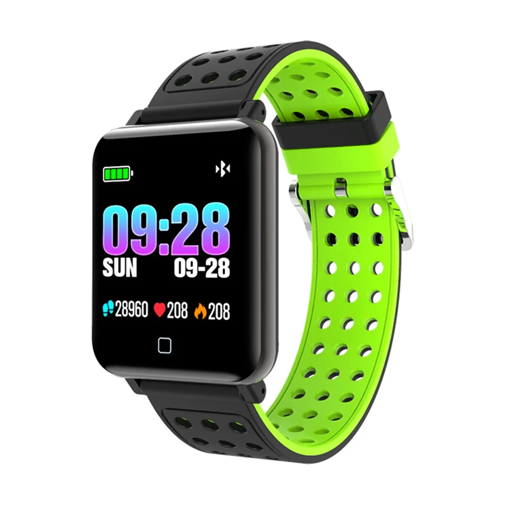 696 Smart Watch M19 Fitness Bracelet IP67 Waterproof Sport Pedometer Heart Rate Monitor Wristwatch For Xiaomi Mi Band 2 Honor Ba - Цвет: Green