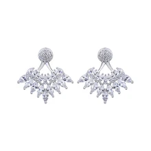 YAN MEI модные серьги в виде цветка, циркониевые серьги в виде конского глаза для женщин GLE6227Y