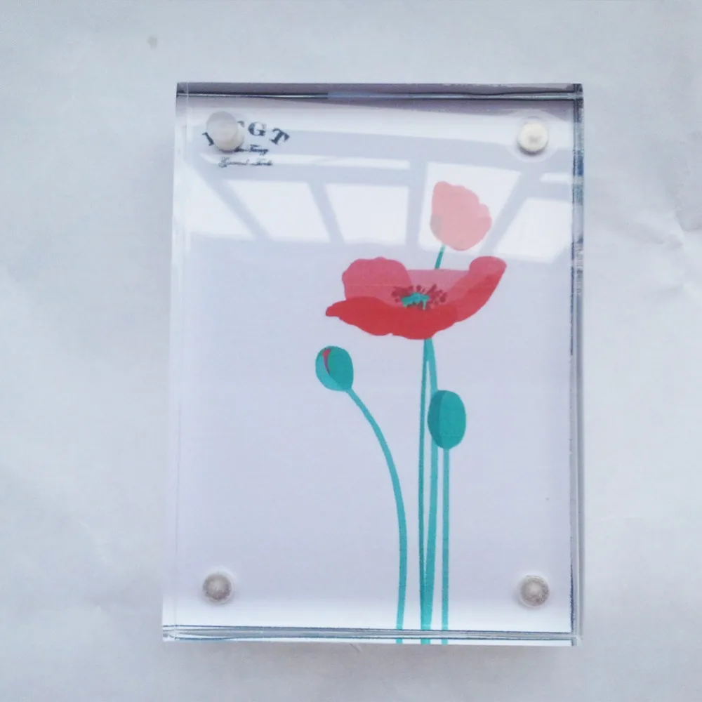 

2.5*3.5inch clear acrylic photo frame with magnets