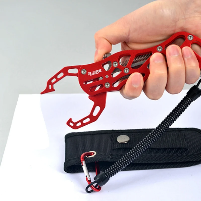 

Portable Aluminium Fishing Lip Grips Fish Controller Fishing Pliers Hollow Out Controlling Tools Fishing Grippers Clamp Fishing