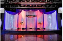 Luxurious Wedding Background backdrops Large Wedding Sequins curtain Triple parts wedding stage background