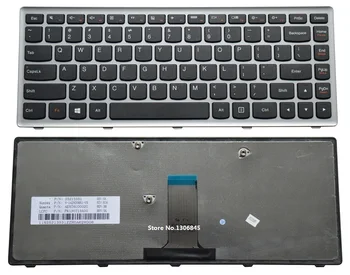 

SSEA New US Keyboard For Lenovo G400S G400AS G405S S410p G410s laptop keyboard silver frame