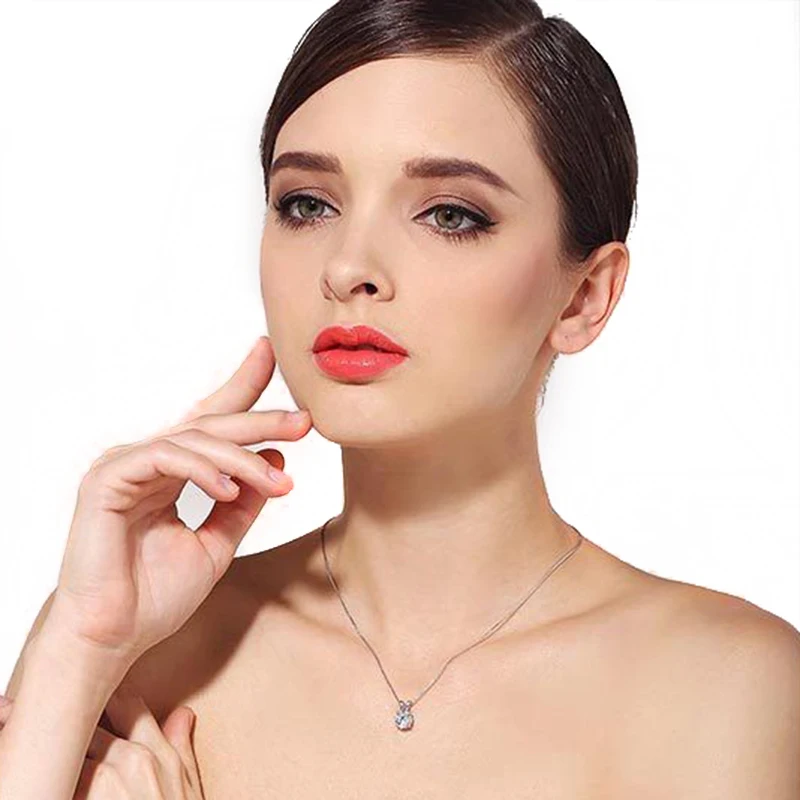 Vintage Round Diamond Fashion Charm Jewelry Solitaire Pendant Necklace