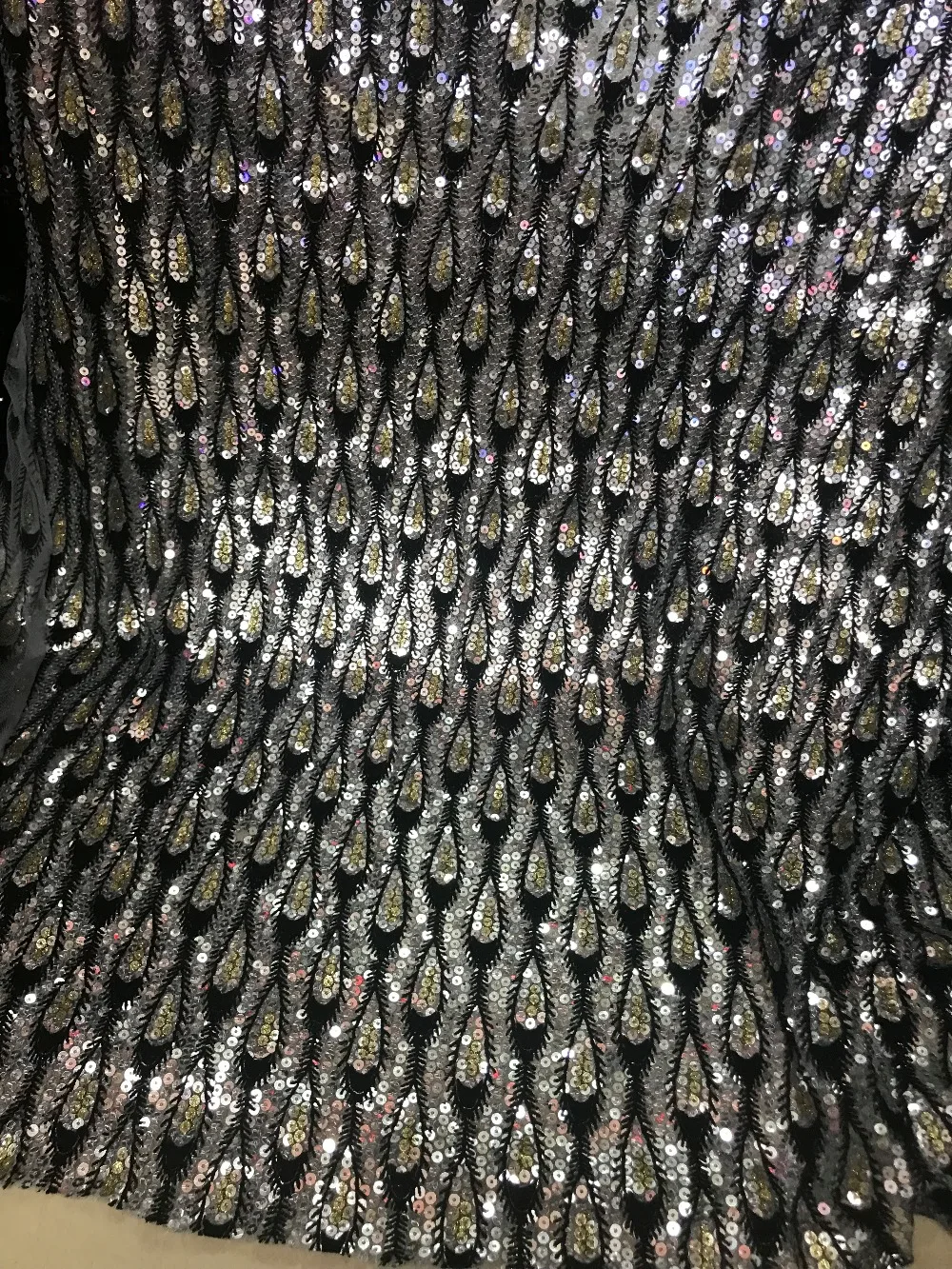 Вышитая сетчатая ткань с бисером с супер качеством CiCi-12.1131 ...