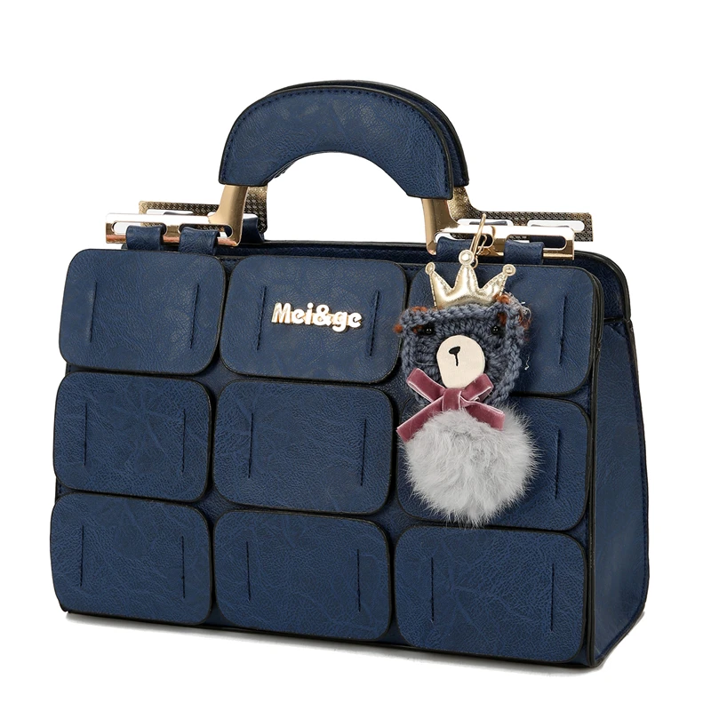 

2020 New Women Handbag With Dolls 9 Grid Splicing Hand Bags ladies messenger crossbody shoulder bags bolsa feminina